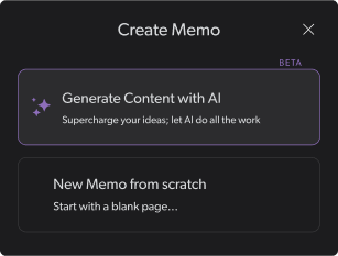 Image of the Create modal prompt
